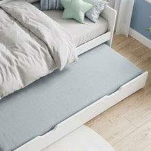 Load image into Gallery viewer, 21487-laila-single-wooden-trundle-bed-frame-white-2605256