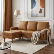 Load image into Gallery viewer, Brynlee 3 Seater Sofa with Left Facing Chaise - Brown