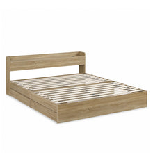 Load image into Gallery viewer, Elda Super King Bed Frame with USB Port &amp; Drawers - Natural