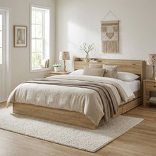 Load image into Gallery viewer, Elda Super King Bed Frame with USB Port &amp; Drawers - Natural