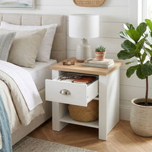 Load image into Gallery viewer, Tegan Bedside Table - Light Teak + White