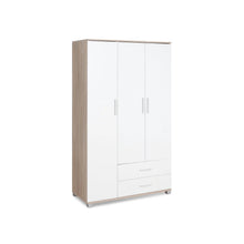 Load image into Gallery viewer, Bram 3 Door Wardrobe Cabinet with 2 Drawers - Oak + White