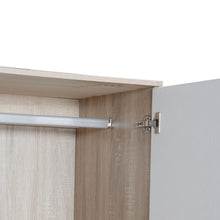 Load image into Gallery viewer, Bram 3 Door Wardrobe Cabinet with 2 Drawers - Oak + White
