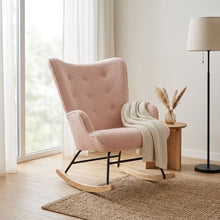 Load image into Gallery viewer, Ava Boucle Rocking Armchair - Pink