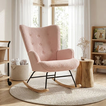Load image into Gallery viewer, Ava Boucle Rocking Armchair - Pink