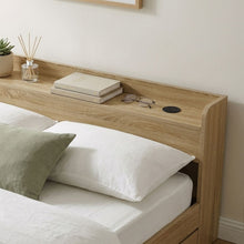 Load image into Gallery viewer, Elda Super King Bed Frame with USB Port &amp; Drawers - Natural