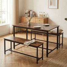 Load image into Gallery viewer, Merren 3 Piece Dining Set - Rustic Brown