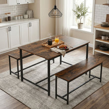 Load image into Gallery viewer, Merren 3 Piece Dining Set - Rustic Brown