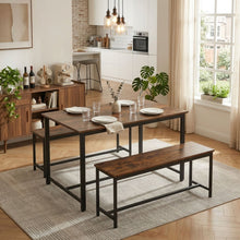 Load image into Gallery viewer, Merren 3 Piece Dining Set - Rustic Brown