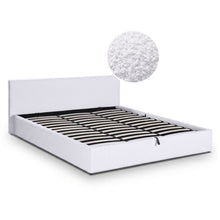 Load image into Gallery viewer, Belo Super King Teddy Gas Lift Bed Frame - White