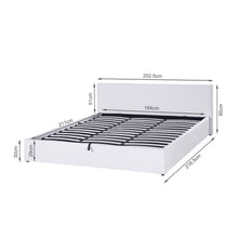 Load image into Gallery viewer, Belo Super King Teddy Gas Lift Bed Frame - White