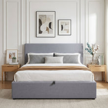 Load image into Gallery viewer, Violet Double Gas Lift Bed Frame - Grey