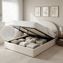 Load image into Gallery viewer, Isabella Queen Gas Lift Bed Frame - Linen Beige
