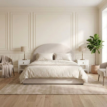 Load image into Gallery viewer, Isabella Queen Gas Lift Bed Frame - Linen Beige