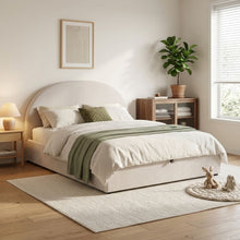 Load image into Gallery viewer, Isabella Queen Gas Lift Bed Frame - Linen Beige