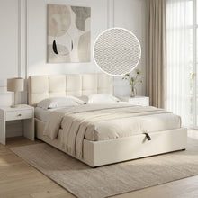 Load image into Gallery viewer, Elizabeth Double Gas Lift Bed Frame - Beige