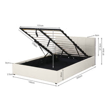 Load image into Gallery viewer, Elizabeth Double Gas Lift Bed Frame - Beige
