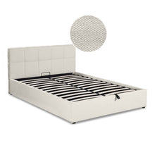 Load image into Gallery viewer, Elizabeth Double Gas Lift Bed Frame - Beige