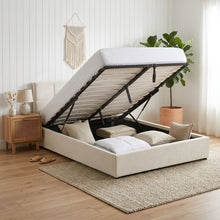 Load image into Gallery viewer, Elizabeth Double Gas Lift Bed Frame - Beige