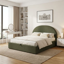 Load image into Gallery viewer, Isabella Queen Gas Lift Bed Frame - Dark Green