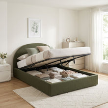 Load image into Gallery viewer, Isabella Queen Gas Lift Bed Frame - Dark Green