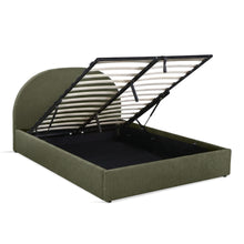 Load image into Gallery viewer, Isabella Queen Gas Lift Bed Frame - Dark Green