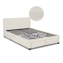 Load image into Gallery viewer, Charlotte Double Bed Frame with 4 Drawers - Beige