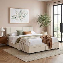 Load image into Gallery viewer, Charlotte Queen Bed Frame with 4 Drawers - Beige