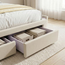 Load image into Gallery viewer, Charlotte Queen Bed Frame with 4 Drawers - Beige