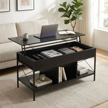 Load image into Gallery viewer, Vault Lift-Top Storage Coffee Table - Black