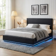 Load image into Gallery viewer, Lumetek PU Queen Gas Lift Bed Frame - Black