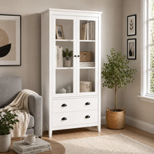 Load image into Gallery viewer, 22695-congo-display-cabinet-with-2-drawer-white-2606031
