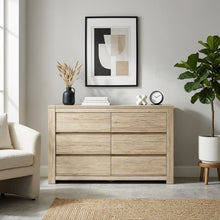 Load image into Gallery viewer, 22899-borneo-6-drawers-lowboy-oak-2606033