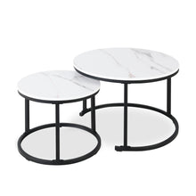 Load image into Gallery viewer, Mainit Nesting Coffee Table - Set of 2 - White + Black