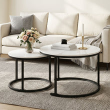 Load image into Gallery viewer, Mainit Nesting Coffee Table - Set of 2 - White + Black