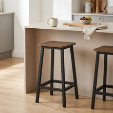 Load image into Gallery viewer, Ian Metal Bar Stool - Rustic Brown + Black