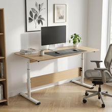Load image into Gallery viewer, Hector 140cm Height-Adjustable Computer Desk - Maple + White