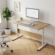 Load image into Gallery viewer, Hector 140cm Height-Adjustable Computer Desk - Maple + White