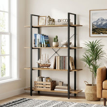 Load image into Gallery viewer, Forge 4-Tier Bookshelf - Rustic Brown