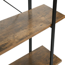 Load image into Gallery viewer, Forge 4-Tier Bookshelf - Rustic Brown