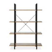 Load image into Gallery viewer, Forge 4-Tier Bookshelf - Rustic Brown