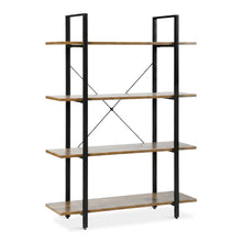 Load image into Gallery viewer, Forge 4-Tier Bookshelf - Rustic Brown