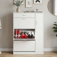 Load image into Gallery viewer, 23465-horotea-4-drawer-shoe-cabinet-storage-rack-white-2606083