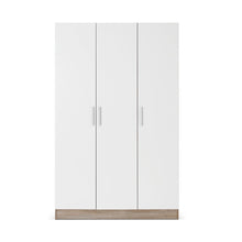 Load image into Gallery viewer, Bram 3 Door Wardrobe Cabinet - Oak + White