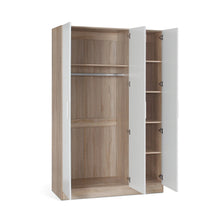 Load image into Gallery viewer, Bram 3 Door Wardrobe Cabinet - Oak + White