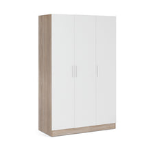 Load image into Gallery viewer, Bram 3 Door Wardrobe Cabinet - Oak + White