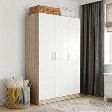 Load image into Gallery viewer, Bram 3 Door Wardrobe Cabinet - Oak + White