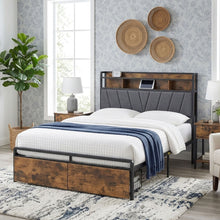 Load image into Gallery viewer, 24456-rito-double-metal-bed-frame-grey-26060913