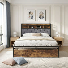 Load image into Gallery viewer, 24456-rito-double-metal-bed-frame-grey-26060912