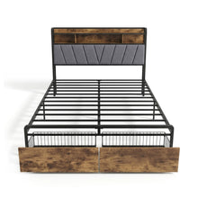 Load image into Gallery viewer, 24456-rito-double-metal-bed-frame-grey-2606093